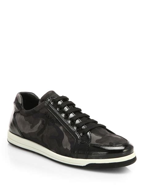 prada lace up shoes online|Prada camouflage sneakers.